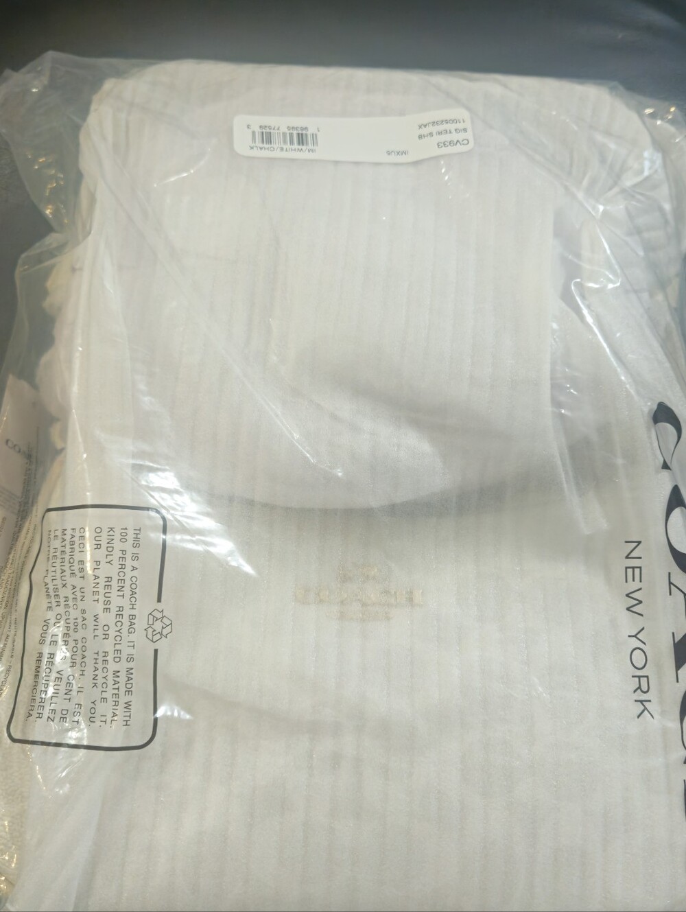 Coach Teri Shoulder Bag in Signature Canvas White Chalk Crossbody NWT - Picture 13 of 15